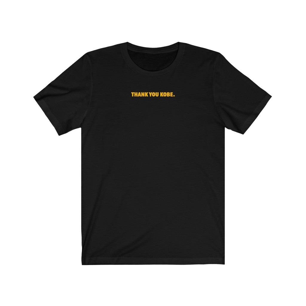 Black with Yellow Thank You Kobe Short Sleeve Tee