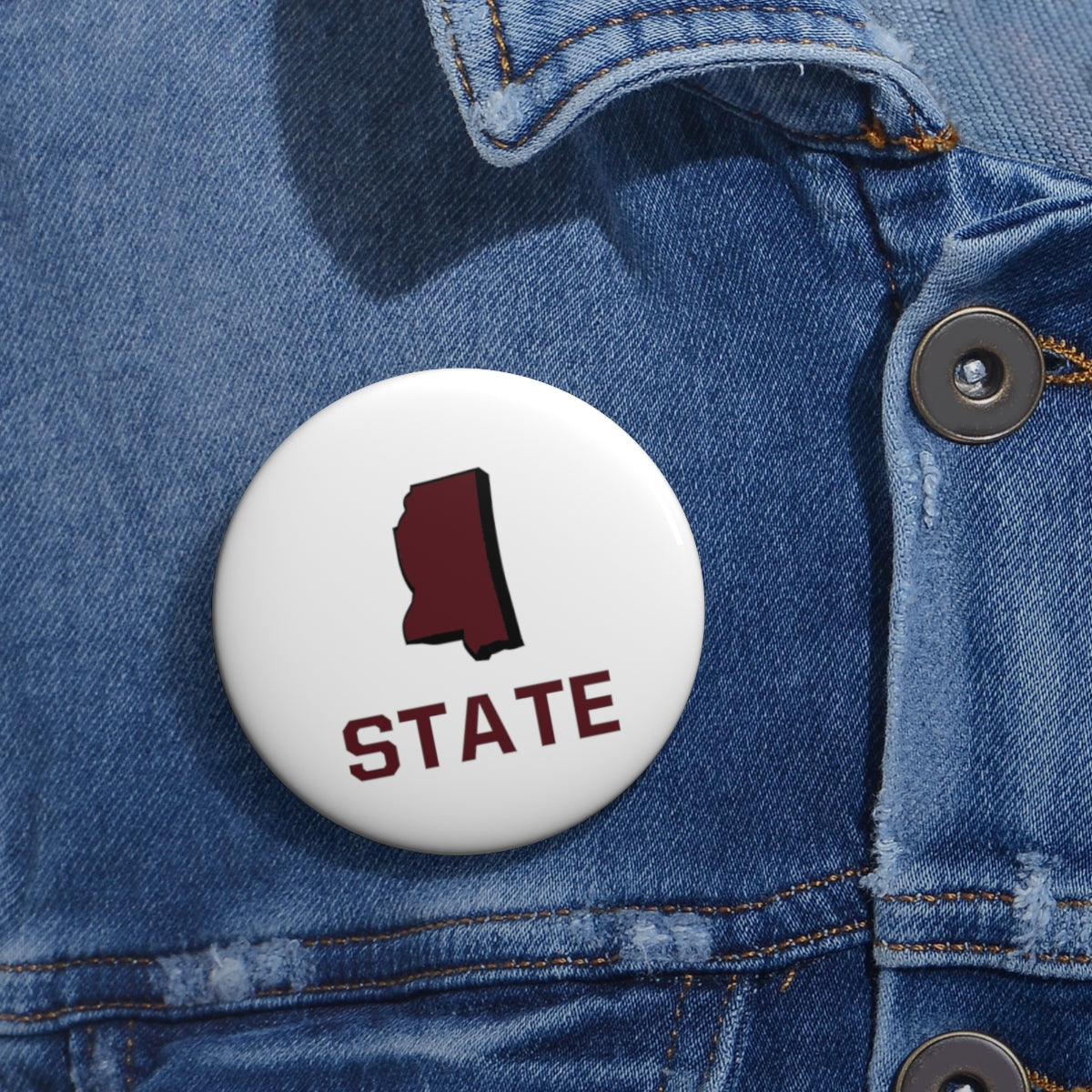 Mississippi State Pin Buttons