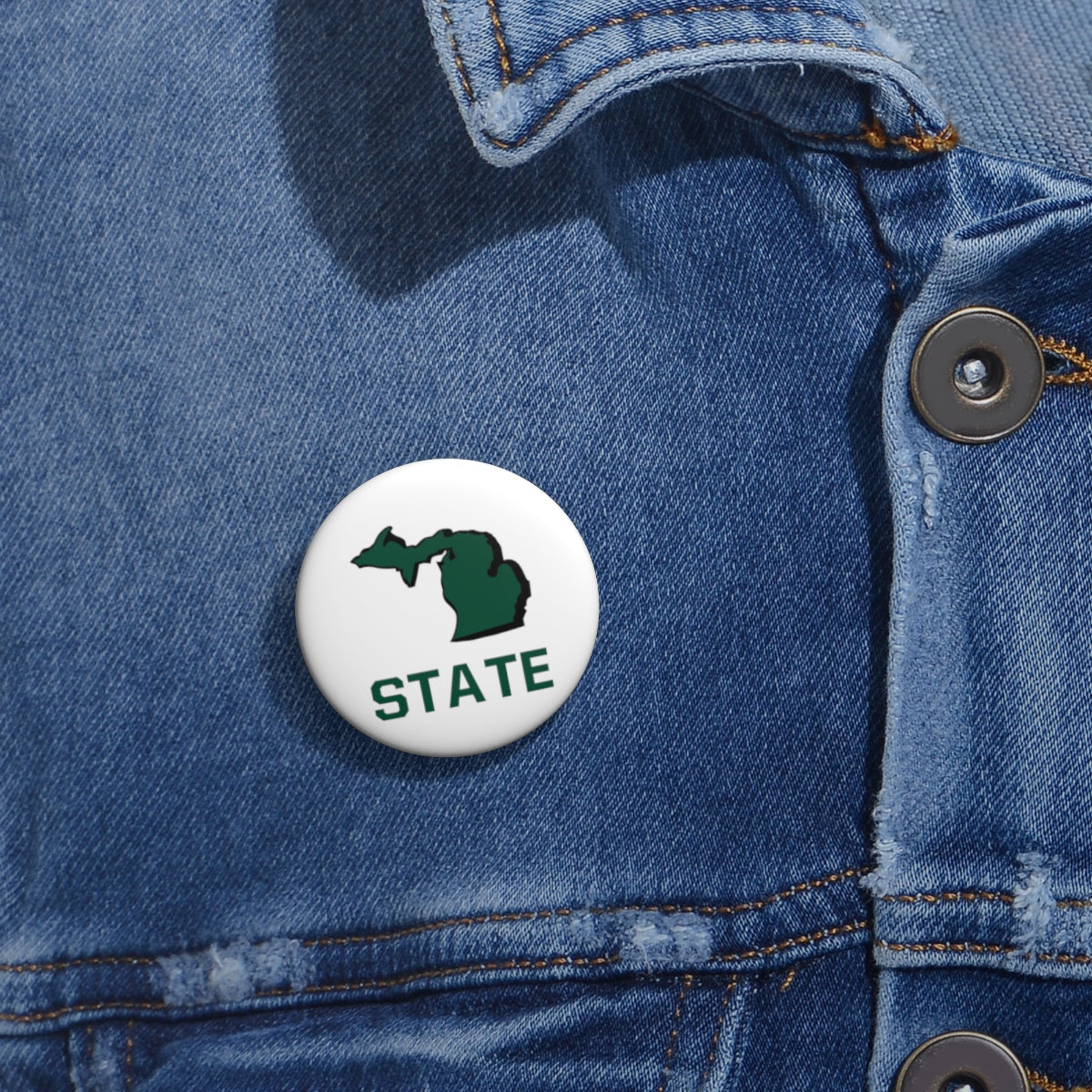 Michigan State Pin Buttons