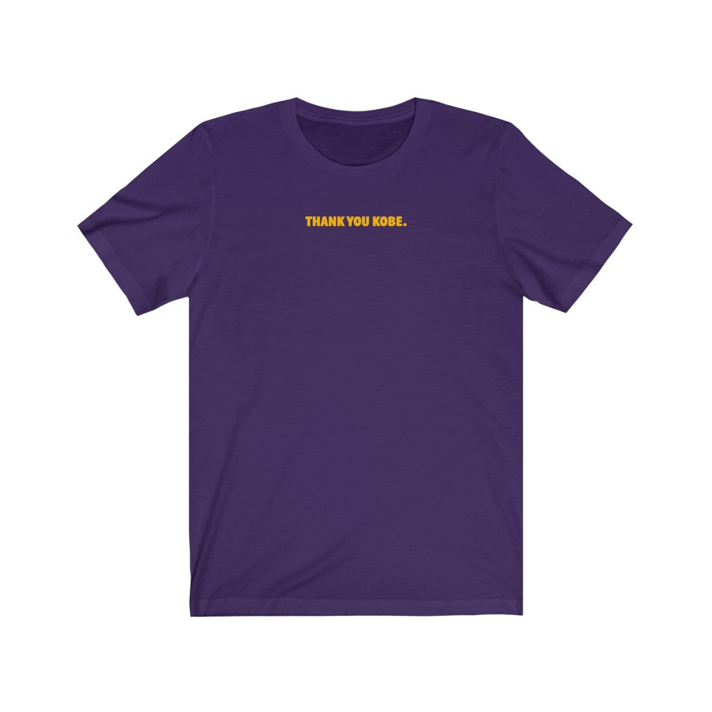 Purple Thank You Kobe Short Sleeve Tee