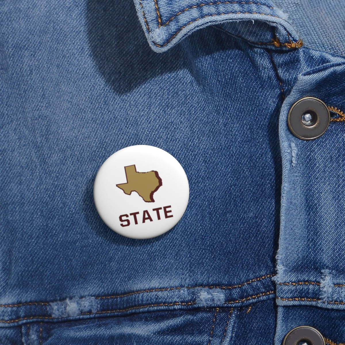 Texas State Pin Buttons