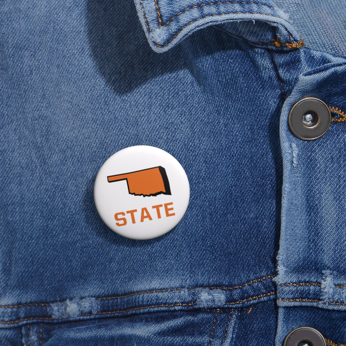 Oklahoma State Pin Buttons