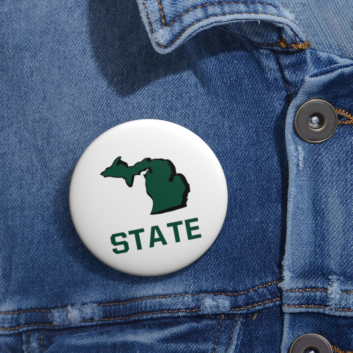 Michigan State Pin Buttons