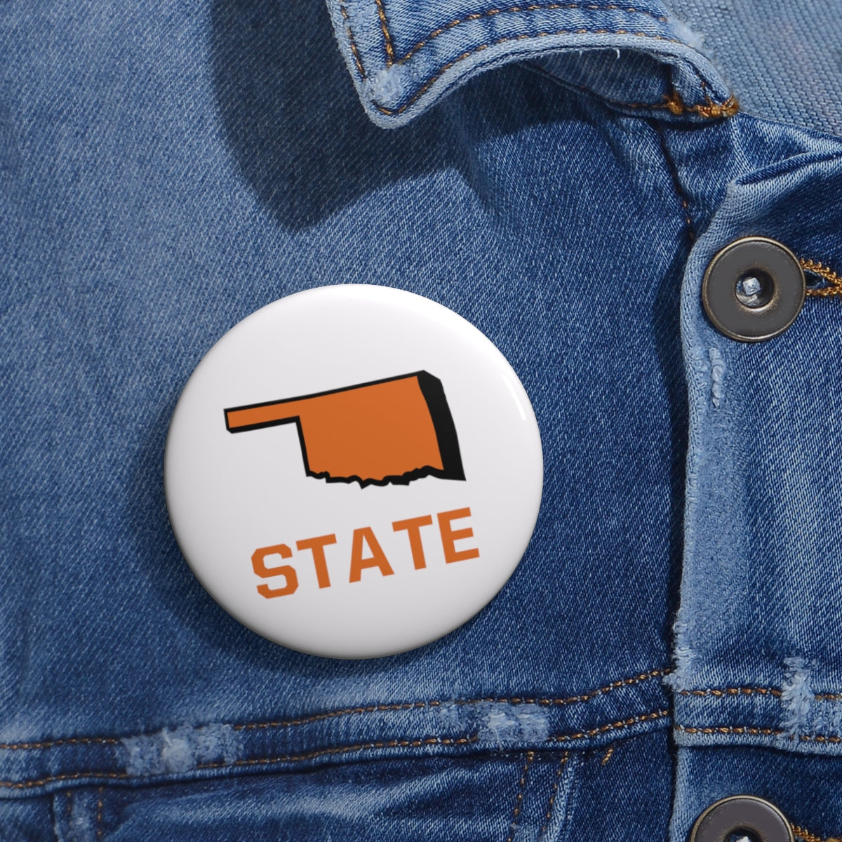 Oklahoma State Pin Buttons