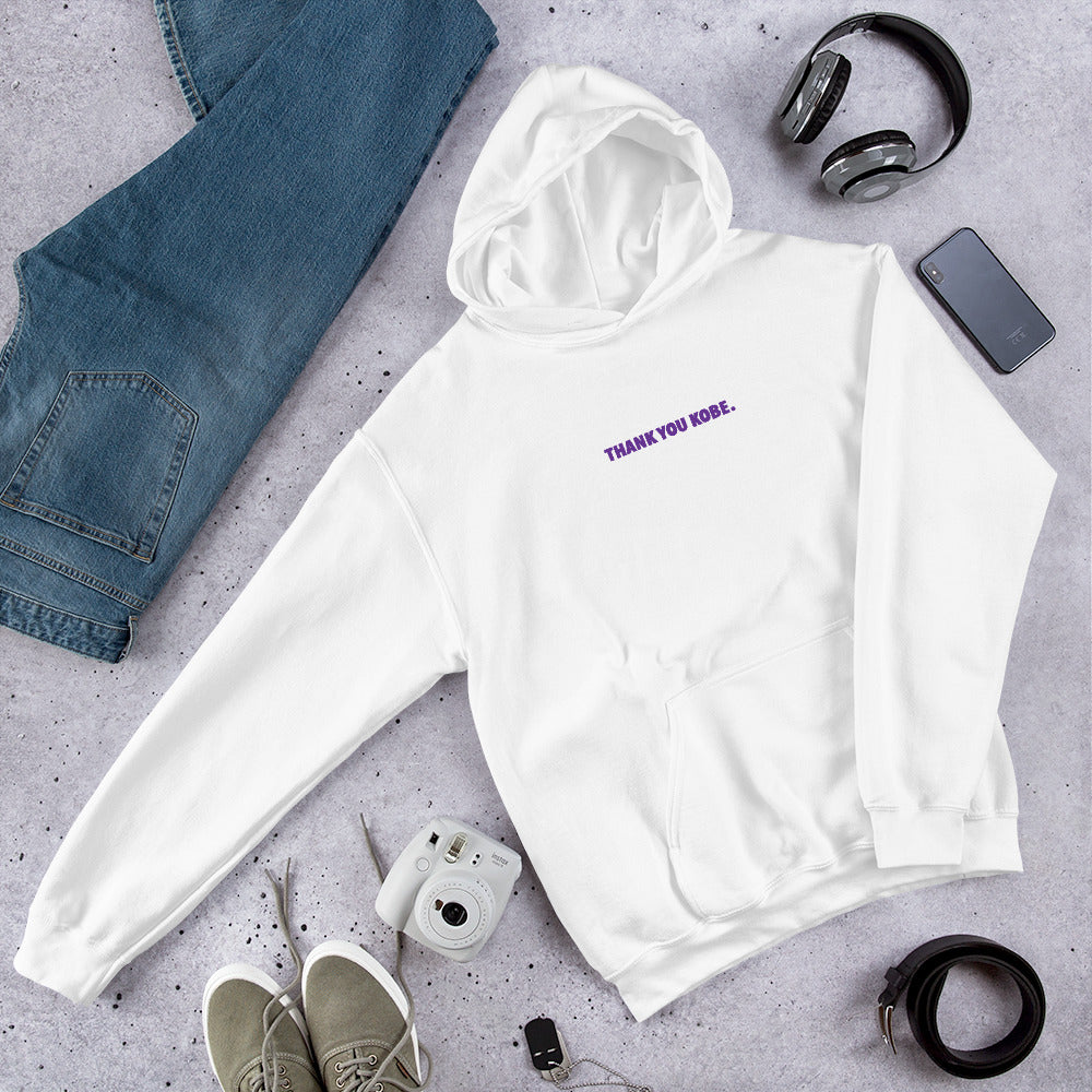 White Thank You Kobe Unisex Hoodie